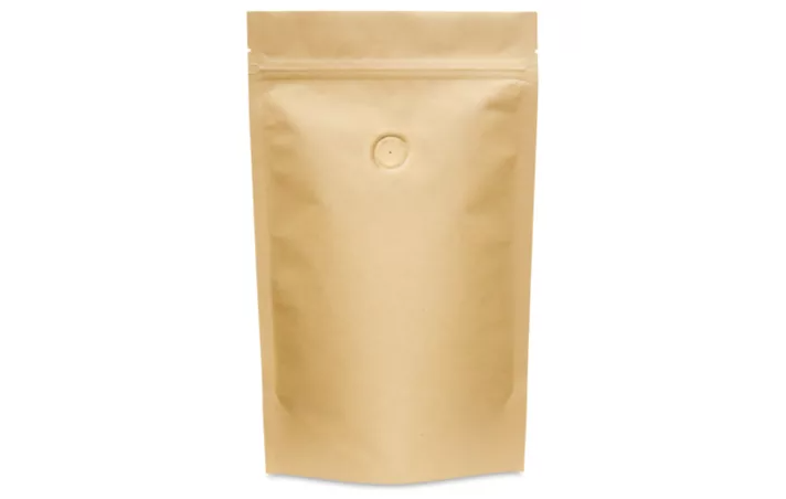 Bolsa para café con fondo plano Kraft